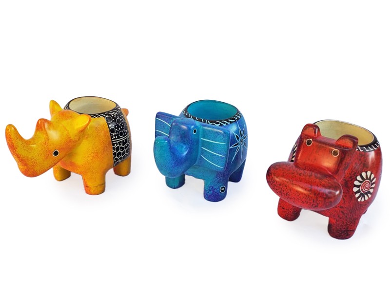 Assorted Color Elephant Tealight